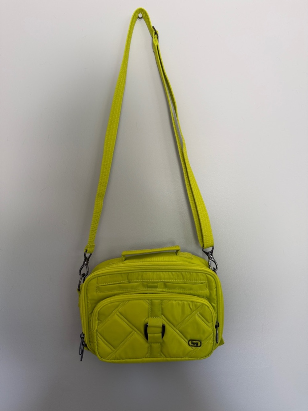 lug Lime Quilted Crossbody Bag
